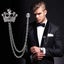 Brooch For Men Suit Pin Vintage Chain Brooch Suit Shirts Accessories Carousel 2
