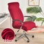 Anyseat Office Chair Cover Wine Red Velvet Zippered Stretchable High Back Pro... Carousel 2