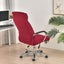 Anyseat Office Chair Cover Wine Red Velvet Zippered Stretchable High Back Pro... Carousel 4