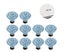 10 pieces ceramic knobs, vintage cabinet door knobs, drawer knobs, ceramic Carousel 1