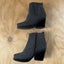 Minx “Snap To It” Black/White Zip Up Heeled Boots Size 39 Carousel 5