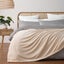 Serene Hudson Fleece and Sherpa Reverse Blanket Cream 240x250cm (Queen/King Bed) Carousel 1
