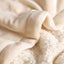 Serene Hudson Fleece and Sherpa Reverse Blanket Cream 240x250cm (Queen/King Bed) Carousel 5