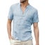 Summer New Men's Short-Sleeved Cotton Linen Casual T-shirt S-3XL Carousel 5