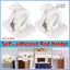 Nail-free Adjustable Curtain Pole Wall Bracket Self-adhesive Rod Holder 2-8pcs Carousel 12