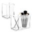 Cotton Swab Organizer Storage Bamboo Cover Acrylic Round Organizer Makeup Carousel 6