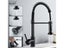 Deck Mounted Black Kitchen Faucet With Spray Mixers E9009 Carousel 3
