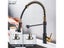 Deck Mounted Black Kitchen Faucet With Spray Mixers E9009 Carousel 5