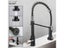 Deck Mounted Black Kitchen Faucet With Spray Mixers E9009 Carousel 6