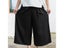 Korean Trend 9-point Pants Men's Linen Wide-leg Cotton Linen Skirt Pants Carousel 5