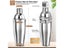 23 Piece Bartender Kit Stainless Steel Cocktail Shaker Set With Acrylic Stand Carousel 5