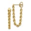 14K Yellow Gold Rope Chain Drop Earrings, 28mm Length, Twisted Design Carousel 1