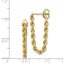 14K Yellow Gold Rope Chain Drop Earrings, 28mm Length, Twisted Design Carousel 4