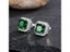 Huitan Green Cubic Zirconia Stud Earrings For Women Wedding Party Birthday Gift Carousel 5