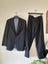 Sabé 100% Wool Navy Blue Pinstripe Suit (Made in New Zealand) Carousel 1