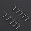 10 Pcs Surgical Steel Small Gem Crystal Screw Nose Stud Ring Body Piercing Carousel 8