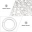 200PCS 13mm Clear Plastic Roman Blind Curtain Rings O-Rings for Roman Shades Carousel 8