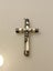 ANTIQUE Silver & Mother-Of-Pearl Cross Pendant Carousel 3