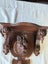 Circa 1960's Lindenwood Black Forest Wolf Head Wall Bracket Carousel 14