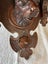 Circa 1960's Lindenwood Black Forest Wolf Head Wall Bracket Carousel 16