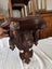 Circa 1960's Lindenwood Black Forest Wolf Head Wall Bracket Carousel 18