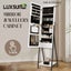 LED Mirror Cabinet Jewelry Storage Shelf Organiser Lockable Floor Stand Carousel 1