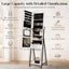 LED Mirror Cabinet Jewelry Storage Shelf Organiser Lockable Floor Stand Carousel 4