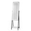 LED Mirror Cabinet Jewelry Storage Shelf Organiser Lockable Floor Stand Carousel 7