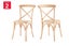 Set of 2 Matt Blatt Melrose Cross Back Dinning Chairs (Natural Beech/Rattan Carousel 2