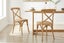 Set of 2 Matt Blatt Melrose Cross Back Dinning Chairs (Natural Beech/Rattan Carousel 1