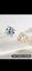Genuine moissanite diamond earrings yellow gold .5ct each earring Carousel 1