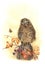 NZ Art Print - Ruru Owl Carousel 1