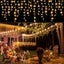 LED Icicle Lights - 10m Wave Pattern - Solar Charged Or Powered Carousel 4