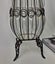 +++ RUSTIC HAND BLOWN? TRANSPARENT GLASS VASE IN METAL CAGE +++ Carousel 11