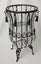 +++ RUSTIC HAND BLOWN? TRANSPARENT GLASS VASE IN METAL CAGE +++ Carousel 3