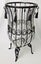 +++ RUSTIC HAND BLOWN? TRANSPARENT GLASS VASE IN METAL CAGE +++ Carousel 1