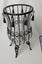 +++ RUSTIC HAND BLOWN? TRANSPARENT GLASS VASE IN METAL CAGE +++ Carousel 8