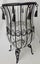 +++ RUSTIC HAND BLOWN? TRANSPARENT GLASS VASE IN METAL CAGE +++ Carousel 9