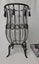 +++ RUSTIC HAND BLOWN? TRANSPARENT GLASS VASE IN METAL CAGE +++ Carousel 17