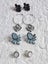 Four Pairs Gorgeous Crystal Earrings Blues Carousel 1