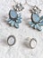 Four Pairs Gorgeous Crystal Earrings Blues Carousel 4