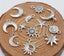 25pcs Bronze & Silver Mixed Sun and Moon Charms For Jewelry Making Carousel 4