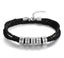 Men's Stainless Steel Personalised Name Plate Braided Bracelet (5 Names) Carousel 1