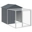 Chicken Cage With Run Anthracite 117X609x123 Cm Galvanised Steel Small Animal Ca Carousel 5