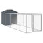 Chicken Cage With Run Anthracite 117X405x123 Cm Galvanised Steel Small Animal Ca Carousel 3