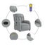 Massage Recliner Chair Light Grey Fabric Txblxpx Carousel 4