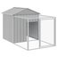 Chicken Cage With Run Light Grey 117x1221x123 Cm Galvanised Steel Tonkbin Carousel 6
