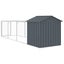 Dog House With Roof Anthracite 117x405x123 Cm Galvanised Steel Tonkbpk Carousel 5