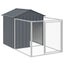 Dog House With Roof Anthracite 117x405x123 Cm Galvanised Steel Tonkbpk Carousel 6