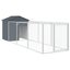 Dog House With Roof Anthracite 117x405x123 Cm Galvanised Steel Tonkbpk Carousel 8
